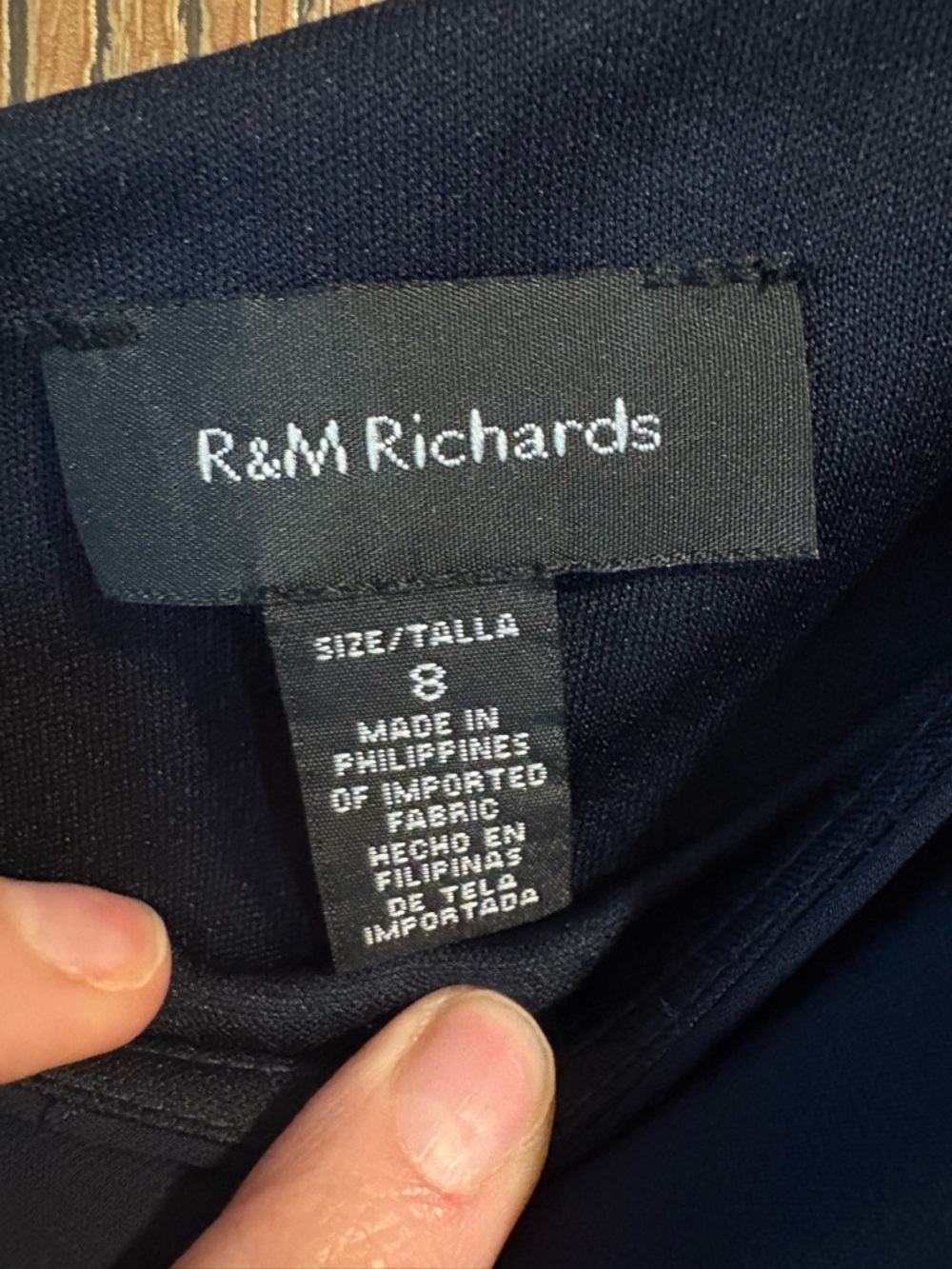 R&M Richard’s Navy Blue with Sequin Blouse and Pant Set- Mother of the Groom - Picture 3 of 8